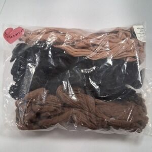 Vintage NOS 90s Knee High Stockings 24 Pairs Black Tan Nude Flirtatious USA